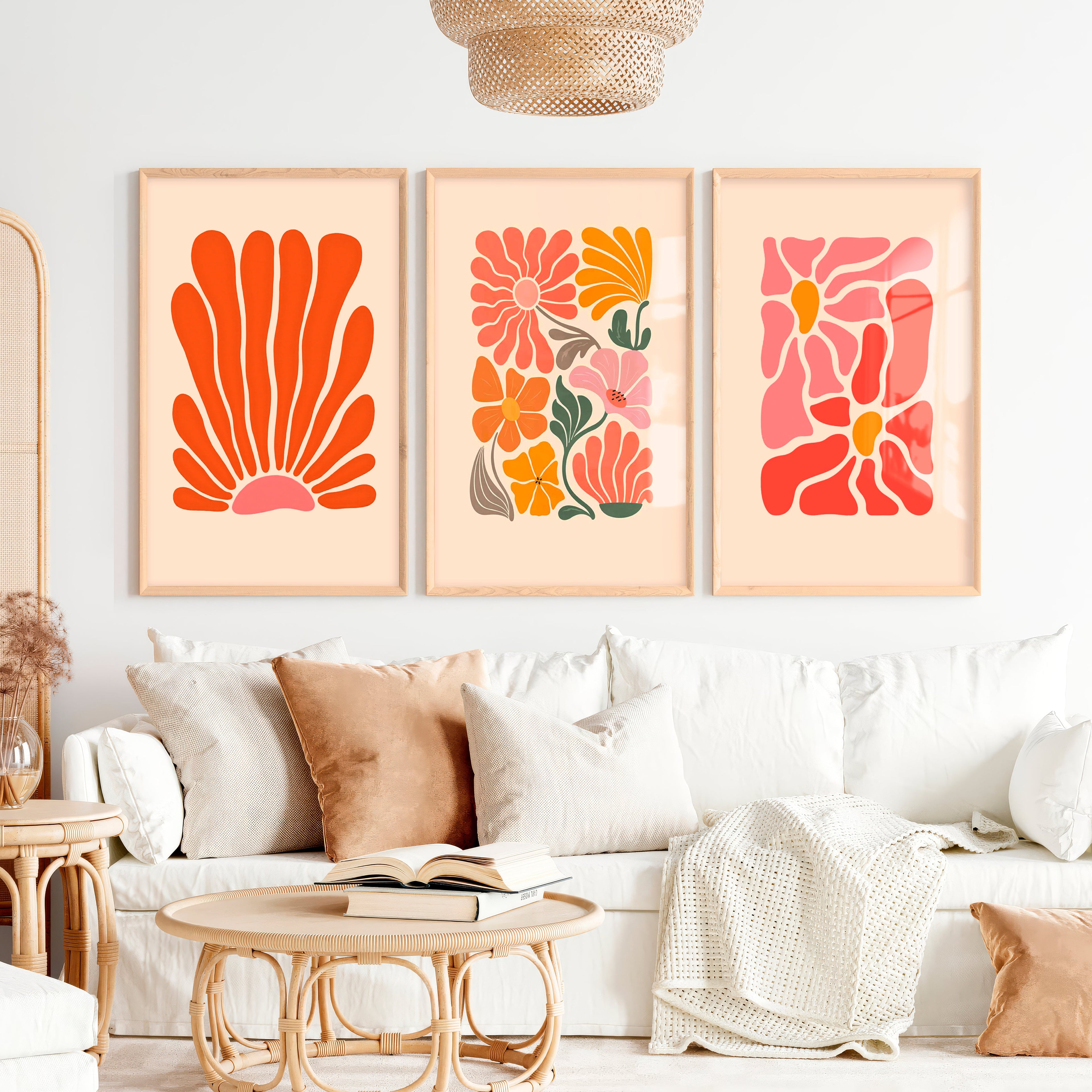 Matisse Style Wall Painting Abstract - Set of 3 Prints