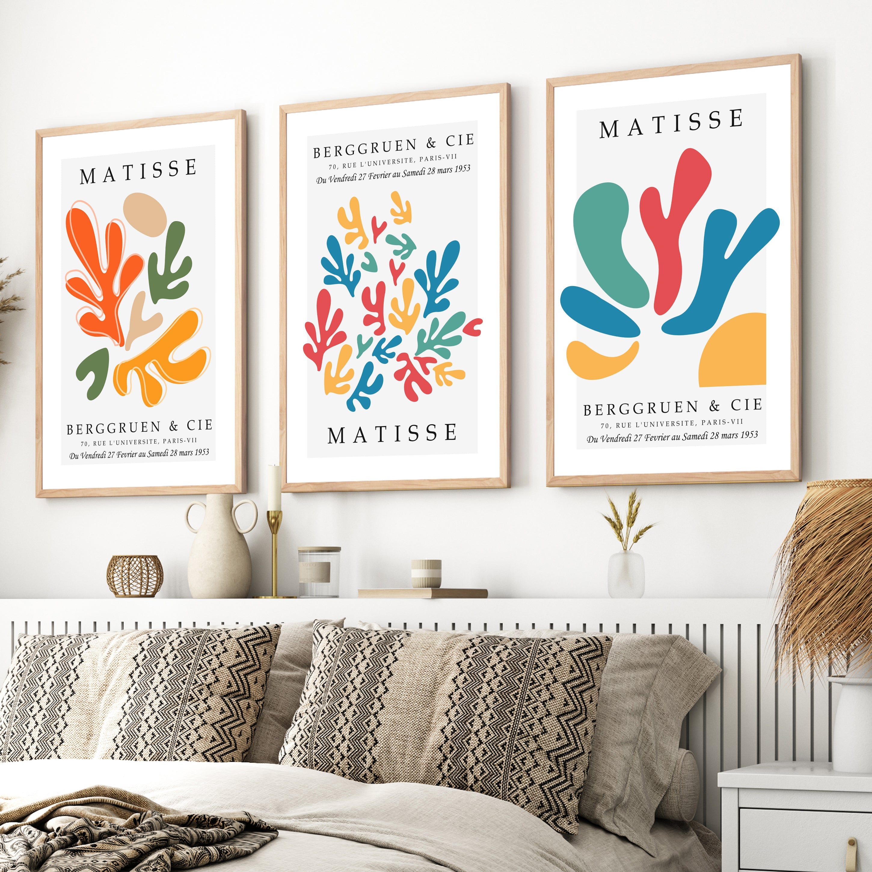 Matisse Wall Art – Colorful Abstract Print Set of 3