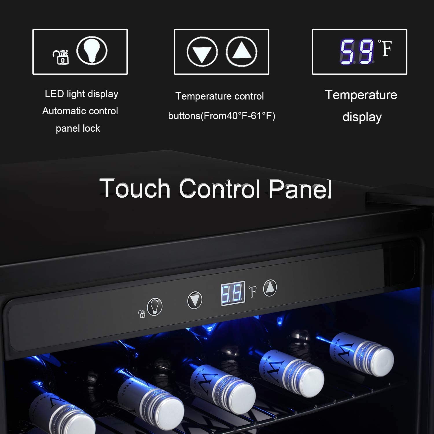 Matte Beverage Refrigerator and Cooler W58128H