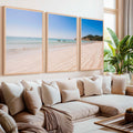 Minimal Coastal Wall Art – Open Beach and Sea Horizon