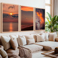 Modern Beach Prints – Ocean, Clouds & Sandy Shore