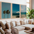 Multi Piece Wall Art – Beach Umbrella, Palms & Shoreline (Set of 3)