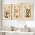 Nursery Animal Art – Cute Woodland Baby Animals (Set of 3)