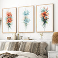 Poster Botanical – Watercolor Flowers Set of 3