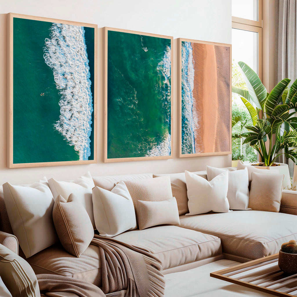 Three Pieces of Art Together – Waves, Shoreline, and Sand Rhythm