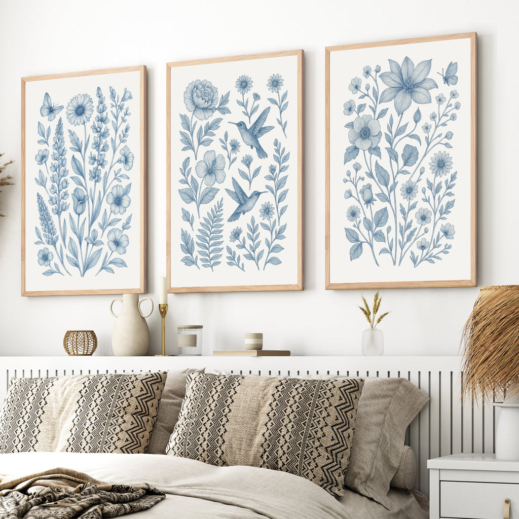 Wall Floral Art – Wall Art Set of 3